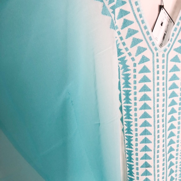 Swimwear cover-up Caftan Aztec embroidered ombré - Picture 4 of 4